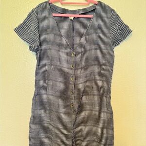 Roxy Blue and White Knit Romper